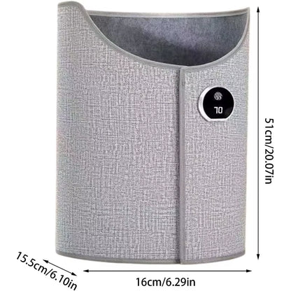 Silent Foldable Leg Warmer Pro - under Desk Electric Foot Heater with Thermostat & Auto Shut off for Office Home Timer